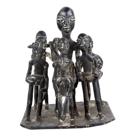 Brass Naga Tribal Family Statue Naga Art