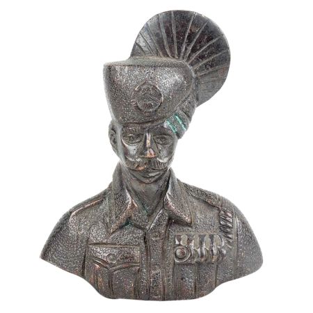 Handmade Brass Military Statues Sculpture Bust
