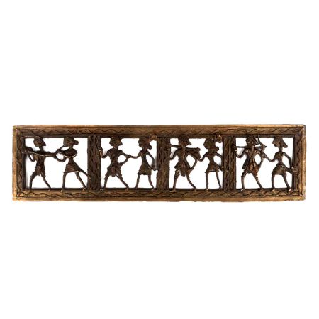 Brass Wall Decor Dhokra Folk ArtÂ With Tribal Figurines