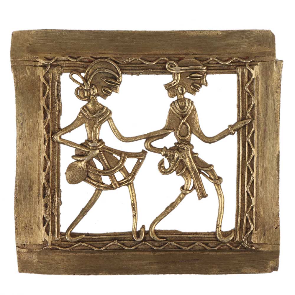 Dhokra Art Adivasi Couple Wall Hanging