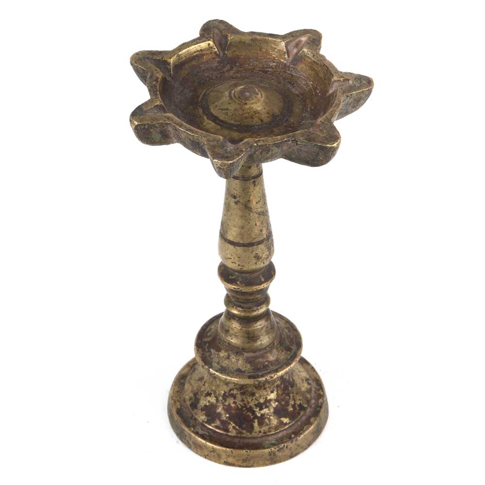 Brass Oil Lamp Stand 7 Wicks Traditional Decoration