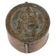 Round Brass Storage Box With Ganesha On Top