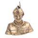 Brass Indian Military Officer Bust Statue