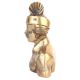 Brass Indian Military Officer Bust Statue