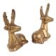 Vintage Brass Deer Statues Sitting Statue In Pair