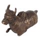 Tribal Brass Sitting Nandi Statue