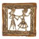 Brass Dhokra Wall Art Hanging Of A Farmer Couple Figurine