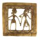 Handmade  Dhokra Wall Art Hanging Tribal Couple Holding Hands Daily Activity