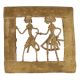 Brass Wall Art Hanging Tribal Couple Daily Routine Dhokra Style