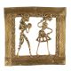 Golden Brass Dhokra Tribal Figurines Wall Hanging