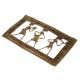 Brass Wall Art Tribal Dance Troupe Two Lady Man Blowing Trumpet