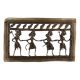 Brass Tribal Dancing Troupe  Dhokra Art Hanging Leafy Border On Top