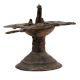 Brass oil Lamp Dhokra Work With Bird Figurines Temple Oil Lamp