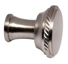 Round Brushed Silver Color Brass Cabinet Drawer Knob
