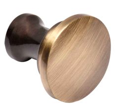 Handmade Round Distressed Brass Cabinet Knob In Antique Gold Color