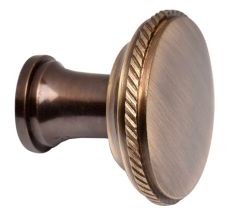 Brass Round Beaded Modern Minimalist Furniture Knob in Antique Gold Color