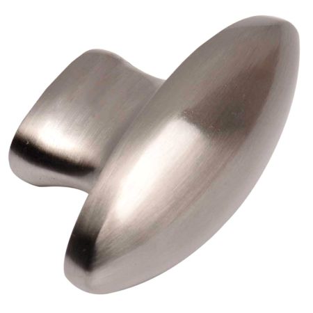 Brass Sold Oval Modern Knob Furniture knob In Brushed Silver Color