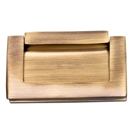 Brass Antique Gold Flush Lift Handle Pull Knob In Rectangular Shape