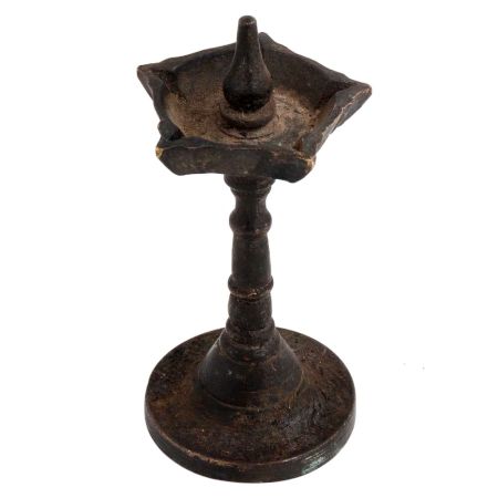 Traditional Brass Nilavilakku Oil Lamp South Indian Long Diya Lamp