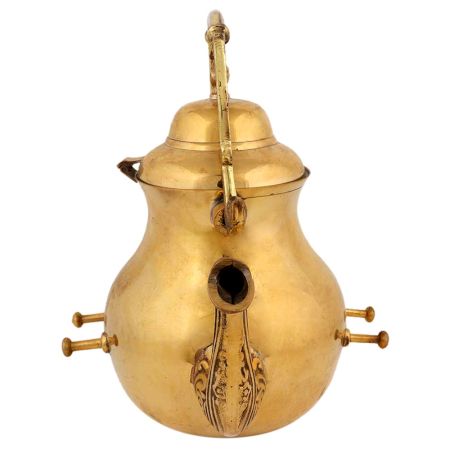 Golden Brass Kettle Or Artistic Tea Pot For Decoration