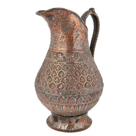 Carved  Copper Jug  Islamic Style For Decoration