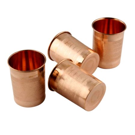 Traditional Copper Glasses Tableware In set of 4