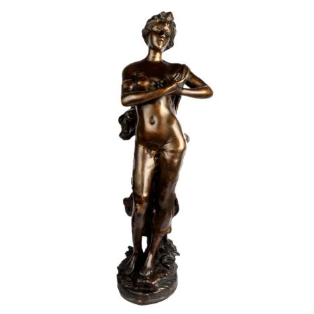 Brass Statue of an European Lady For Home Decoration