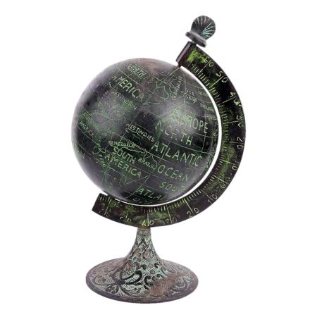 Brass Vintage Globe On A stand