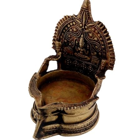Hindu Goddess LakshmiÂ Brass Oil Lamp