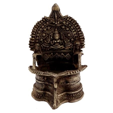 Festive Goddess Lakshmi Brass Oil Lamp