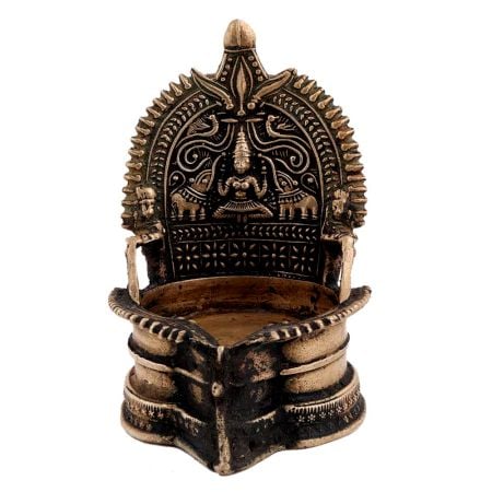 Divine Hand Made Brass Lakshmi Oil Lamp