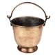 Brass Bucket Golden With Swing Handle And Round Base