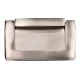 Brass Rectangular Flush Lift Handle knob In Brushed Silver Color