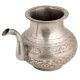 Brass Kamandal Pot With Spout Floral Decoration