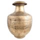 Brass Pot Carved Design And Thick Mouth Round Base