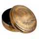 Round Brass Box Engraved Design Vintage Collection