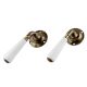 White Ceramic Door Mortice Handles