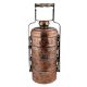 Copper Chapati Box Carved Four Container