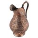 Copper Tinned Islamic Jug With Carved Flowers and Leaves