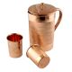 Large Copper Jug Pitcher With 2 Copper Glasses Drink ware Set