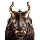 Brass Ox Statue On Wheels Art Decoration Statue