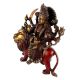 Exquisite Red Brass Goddess Durga On A Lion