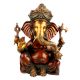 Hand crafted Red Brass Ganesh Idol Figurine