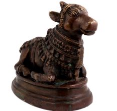 Brass Nandi Statue Sitting