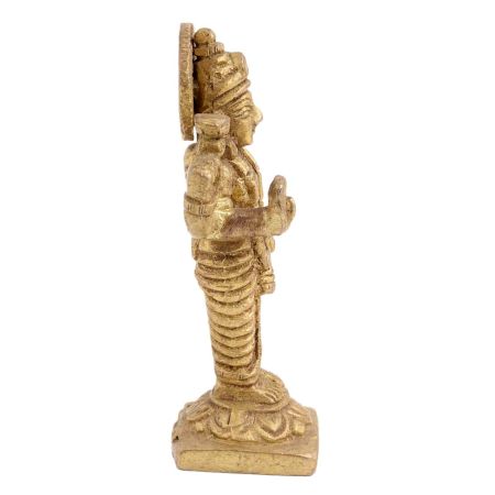 Brass Goddess Laxmi Statue On Lotus Base