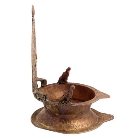 Brass Oil Lamp Diya Ashtavinayak And Laxmi form