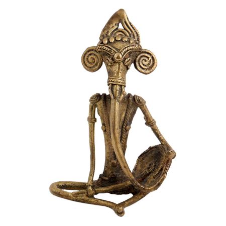 Handmade Tribal Brass Ganesha Statue