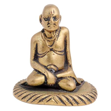 Brass Sitting Guru Statue