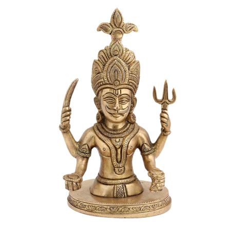 Brass Shani Dev Bust Statue For Worship