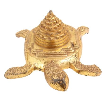 Brass Turtle With Storage Box With Stupa
